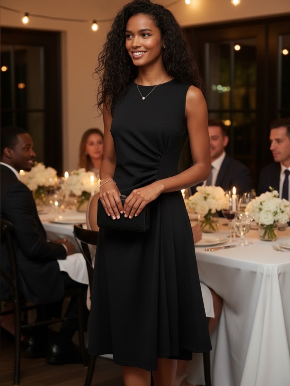 Elegant Black Sleeveless Dress
